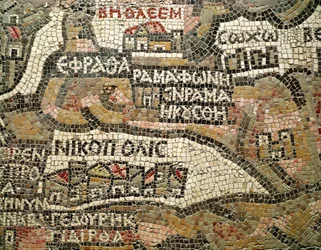 Betlemme, dettaglio di una mappa di Gerico (mosaico)