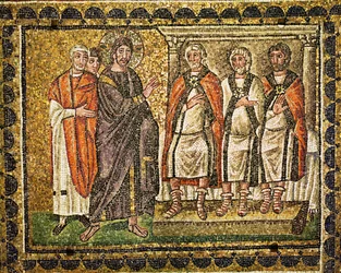 Cristo davanti a Caifa e ai sommi sacerdoti, VI secolo (mosaico)