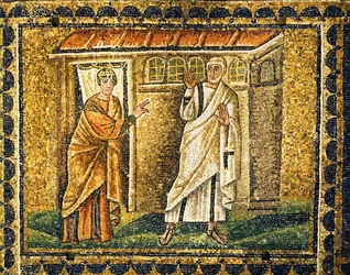 Il portiere riconosce San Pietro, VI secolo (mosaico)