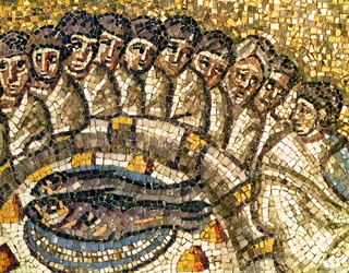 Il pesce e gli apostoli, particolare de "L