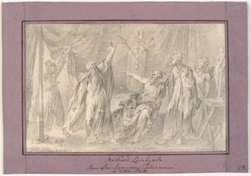 Riccardo Cuor di Leone. Scena dal romanzo "Il Talismano" (1825) di Walter Scott