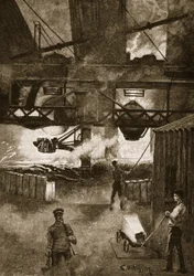 Il processo Bessemer, illustrazione tratta da "Cassell