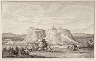 Veduta Immaginaria della Roma Antica, inciso da B.Barloccini, 1849