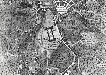 Mappa della città di Napoli con Capodimonte, (dettaglio)