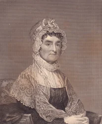 Ritratto di Abigail Adams (1744-1818), moglie del presidente degli Stati Uniti John Adams, incisione di G Stuart e F E Jones