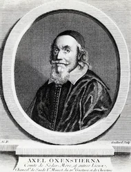 Ritratto di Axel Oxenstierna Gustafsson (1583-1654), Cancelliere del Regno di Svezia, incisione