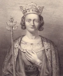 Ritratto di Re Filippo V di Francia, Alto (1293-1322), incisione, 9x7 cm, da Galerie Historique de Versailles, Histoire de France, Charles Gavard Editore, Parigi, circa 1840