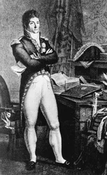 Ritratto di Principe Louis-Alexandre Berthier (1753-1815), generale francese, Maresciallo di Francia e Ministro della Guerra del Primo Impero Francese, incisione