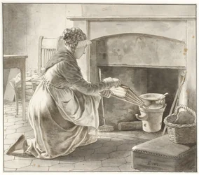 Il cibo è preparato. La padrona di casa di Eckersberg a Parigi (?)