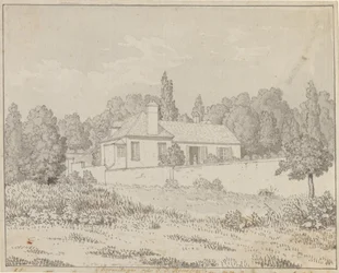 La casa di Jean-Jacques Rousseau nel giardino del palazzo a Ermenonville