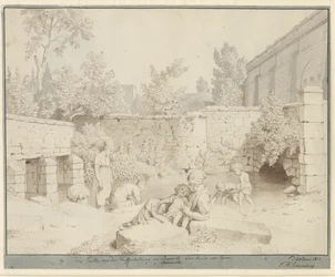 Veduta della condotta romana ad Arcueil, Parigi