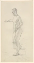 Modella femminile in piedi