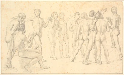 Studio di un gruppo di uomini nudi