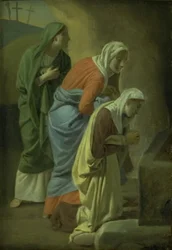 Le tre Marie al sepolcro di Cristo. Studio