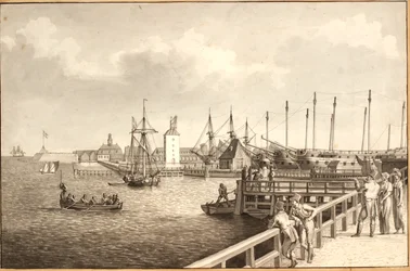 Vista da Langelinie verso Nyholm, a destra l