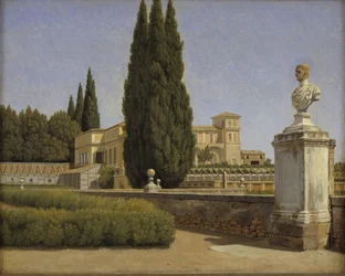 Veduta dei giardini della Villa Albani. Roma