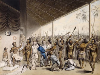 Un capo nativo ordina di mettere a morte gli europei, 1817