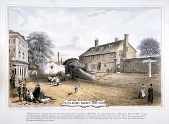 Veduta del Palazzo di Re Giovanni, Old Ford, Poplar, Londra, c. 1863