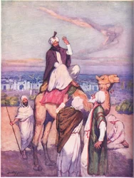 Il fondatore arabo di una grande religione: Maometto nato alla Mecca (litografia a colori)