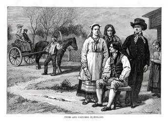Tipi e costumi in Finlandia, 1879