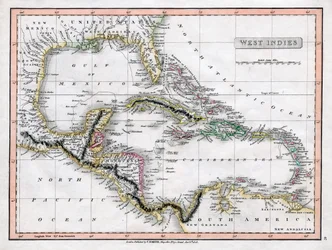 Mappa delle Indie Occidentali