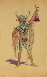 Robin Goodfellow, il Puck, bozzetto di costume per 