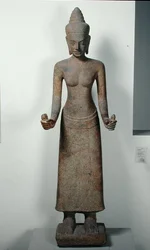 Statua della dea, Lakshmi, da Preah Ko, Stile Bayon