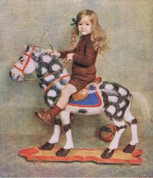 La ragazza con il cavallo di legno, illustrazione da My Magazine