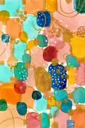 Forme astratte colorate in oro