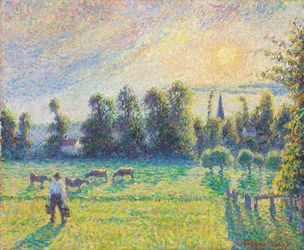Pascolo, tramonto, Eragny, 1890