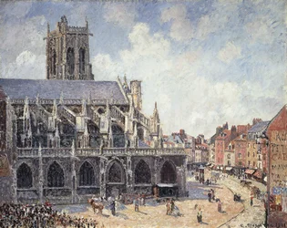 La chiesa di Saint Jacques a Dieppe al sole del mattino; L
