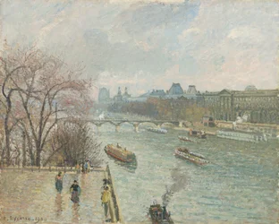 Il Louvre, pomeriggio, tempo piovoso, 1900