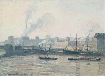 Il ponte Saint-Sever, Rouen: nebbia, 1896