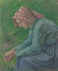 Contadina seduta