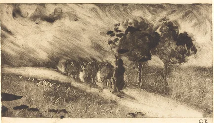 Mandria di Mucche al Crepuscolo, c. 1890