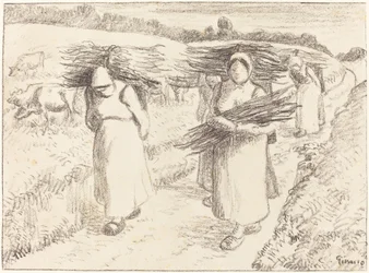 Contadine che portano fascine Paysannes portant des fagots, 1896