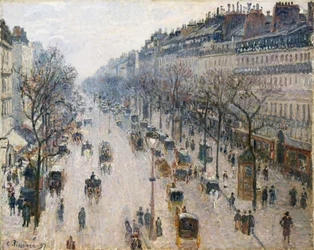 Il Boulevard Montmartre in una mattina d