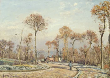 La strada per Versailles, Louveciennes: brina mattutina