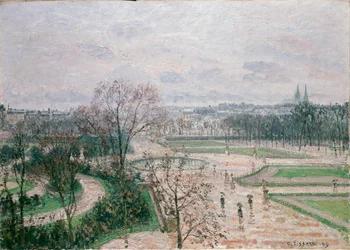 I giardini delle Tuileries, tempo piovoso, 1899