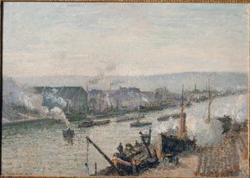 Il porto di Rouen (olio su tela)