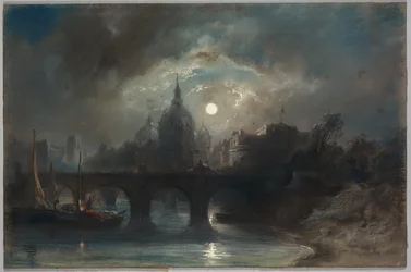 Vista di una città di notte, 1831