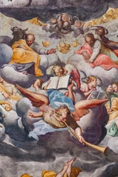Angeli che suonano musica, (dettaglio) del Giudizio Universale