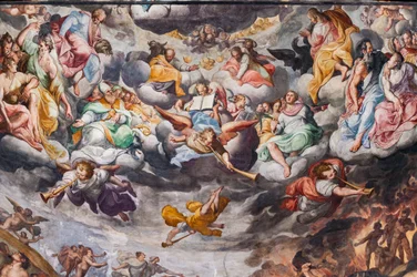 Angeli che suonano musica, (dettaglio) del Giudizio Universale