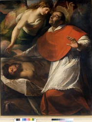 San Carlo Borromeo osserva il Cristo morto
