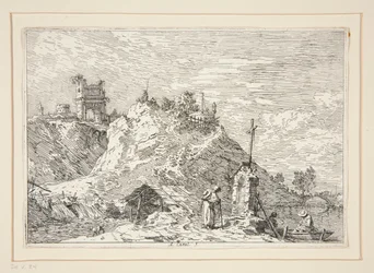 Paesaggio con il Pellegrino in Preghiera, dalla serie Vedute