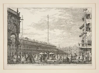 Le Procuratie Nuove e S. Ziminian V. (Le Procuratie Nuove e la Chiesa di San Geminiano, Venezia), dalla serie Vedute