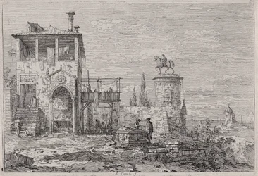 Il monumento equestre, dalla serie Vedute