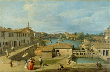 Una vista di Dolo sul Canale della Brenta