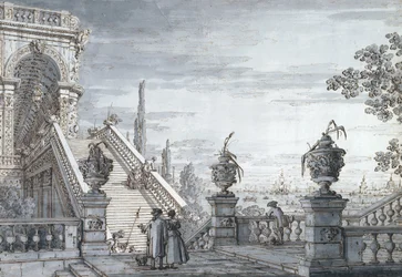 Un capriccio con una scala monumentale