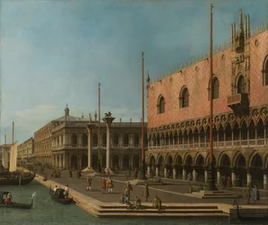 Canaletto - Capriccio View of the Molo and the Palazzo Ducale 1744